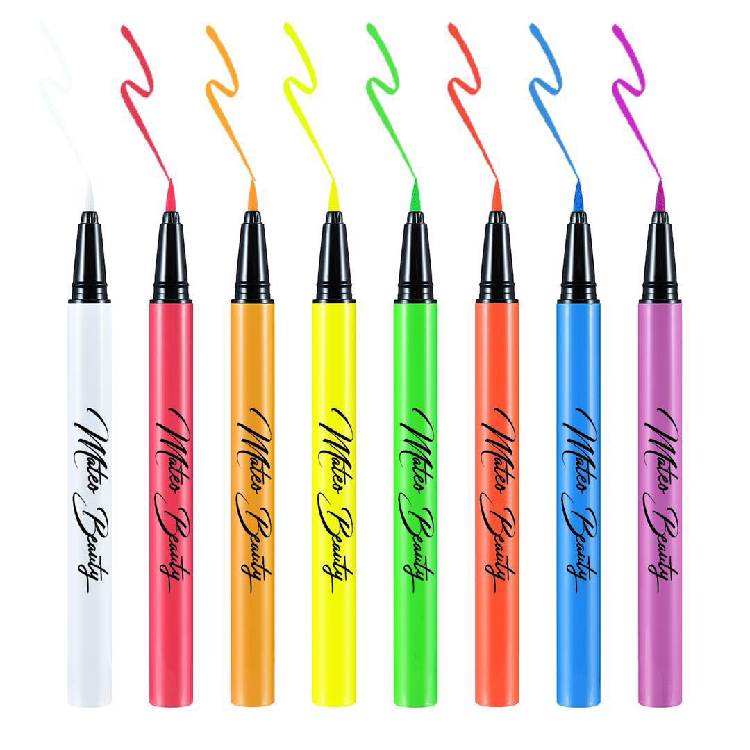Blacklight Neon Liner Singles White Red Orange Yellow Green Blue Purple - Ashley Mateo Beauty Cosmetics