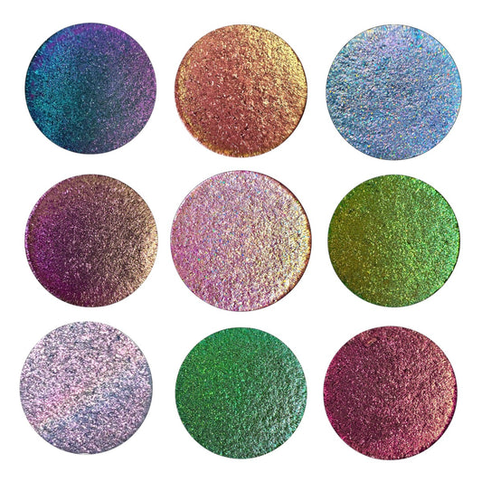 9pc Bundle | Color-Changing Multi-Chrome Shimmer Eyeshadow And Palette