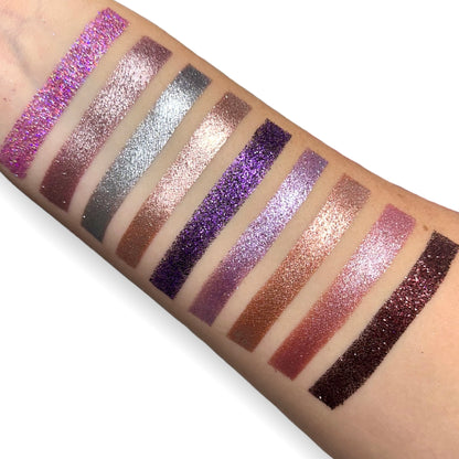 Crystal shimmer and glitter viral trending eyeshadow palette - Ashley Mateo Beauty Cosmetics